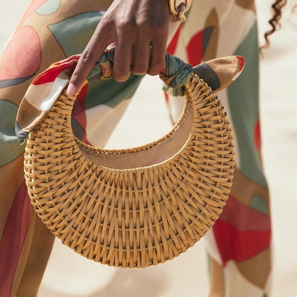 Mini Taja Rattan Top Handle Bag - Cult Gaia